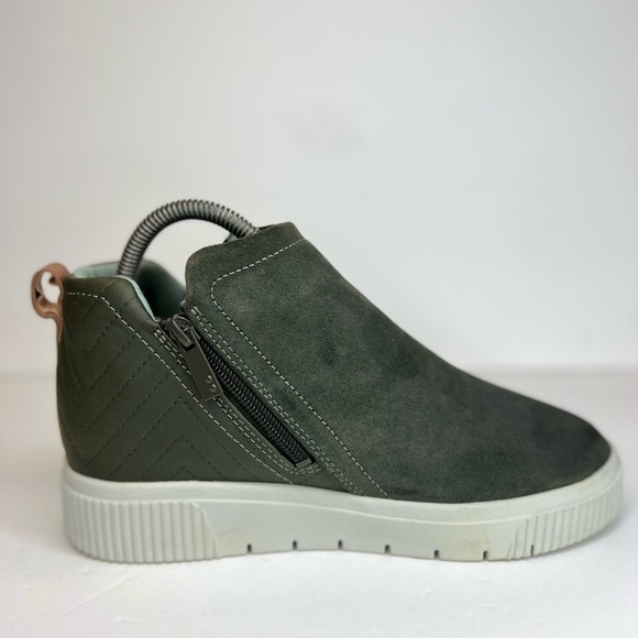 Ryka Vera 2 Womens Alpine Green/Deep Grey Suede Side Zip Wedge heel SNEAKER BOOT - Picture 8 of 15